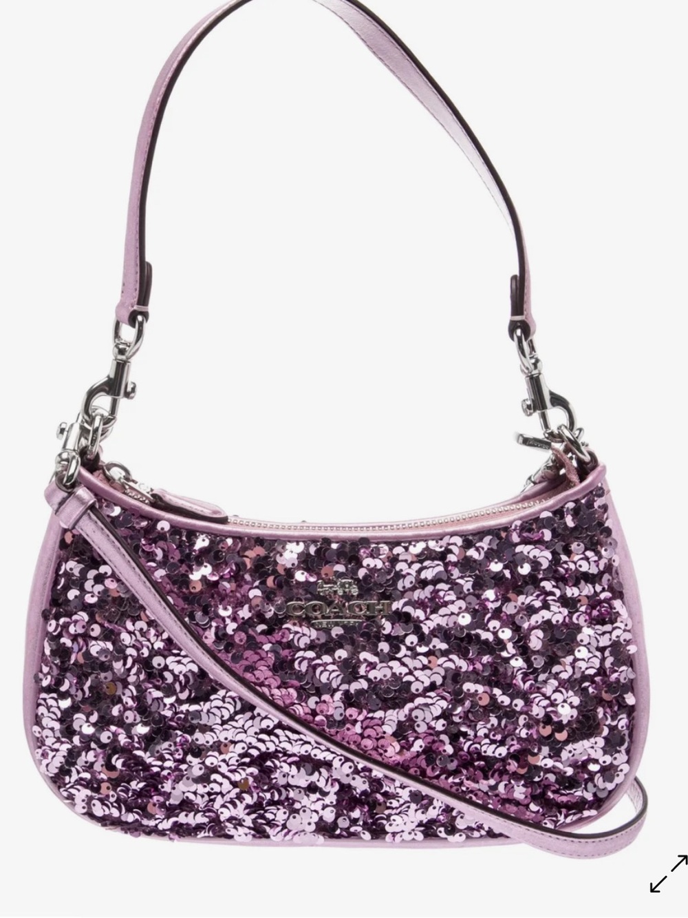 Coach Teri Lilac Sequin Shoulder Bag